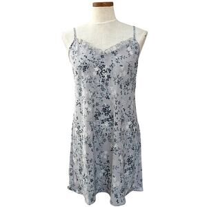Vintage Gilligan O'Malley Floral Chemise Slip Dress M Cottage Romantic Sexy